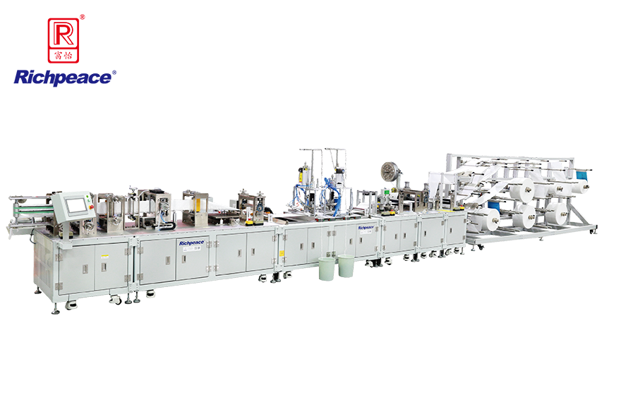 富怡全自動折疊口罩連續(xù)型生產(chǎn)線 （焊耳帶）